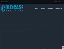 Tablet Screenshot of coldcaserecovery.com